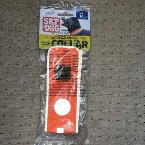 New Orange Spot The Dog Reflective & Protective Dog Collar Size Medium 15-45 Lbs